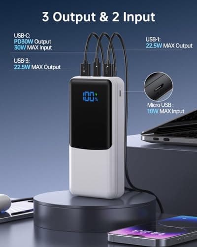 Coblob Power Bank 27000mah, Powerbank Fast Charging with Usb C — view 5