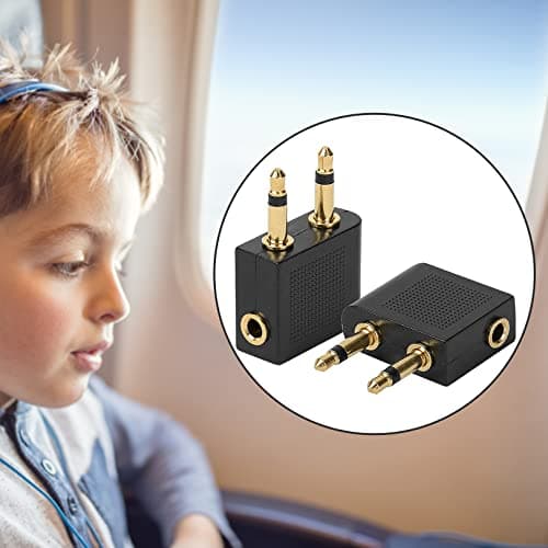 Airplane Airline Flight Socket Adapters for Headphone/Earphone,2pcs(3.5mm) — view 3
