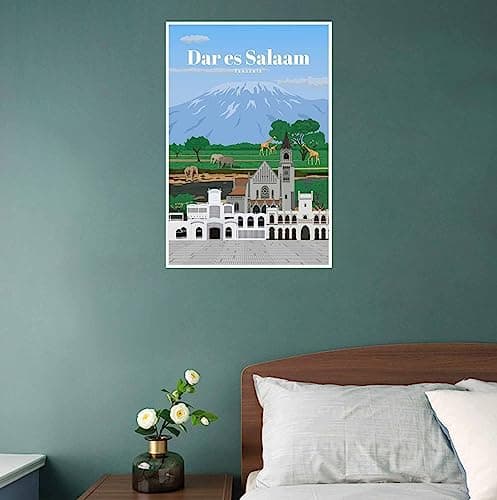 WEYUE Canvas Poster Dar Es Salaam Vintage Travel Poster Wall Posters Canvas Decorative Paintings Art Mural Unframed 40x60cm — view 4