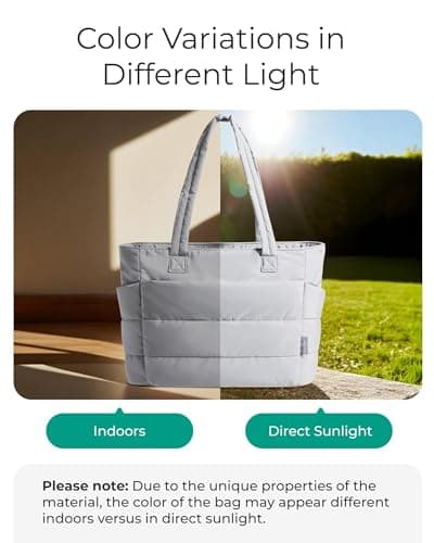 bagsmart Tote Bags for Women – 18L/20L Lightweight Taslan Puffer Handbag — view 4