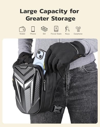 Mohard Motorcycle Leg Bag with Leg Strap, Motorbike Leg Bag for Women Men — view 2