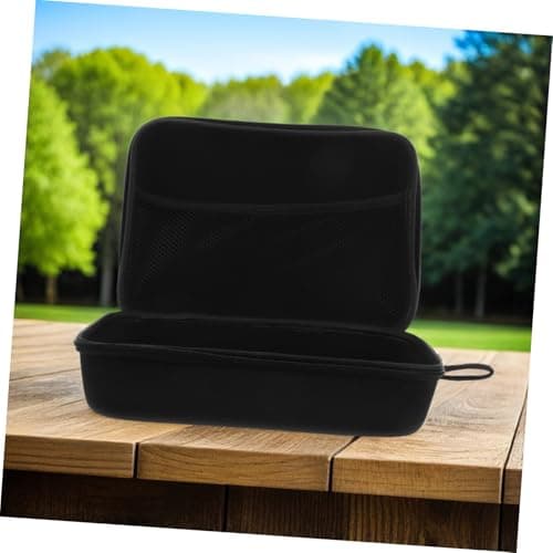 Homoyoyo Portable Hard Eva Storage Case for Earphones and Data Cables Travel Case for Headphones Protective Organizer Pouch for Gym Use Black — view 5