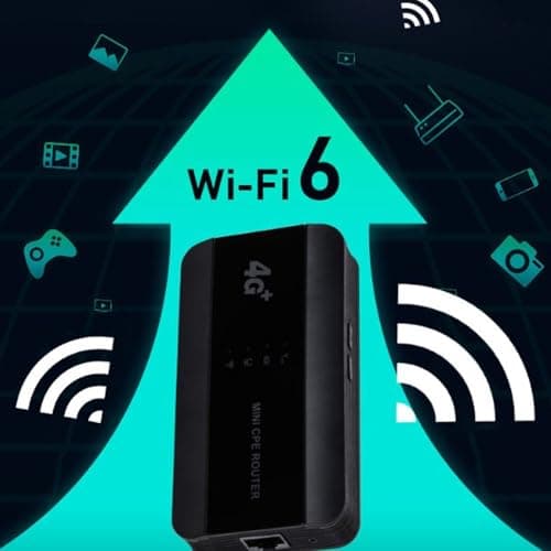 Walfront Portable WiFi Router 4G Mobile Hotspot, Plastic Travel Router with — view 5