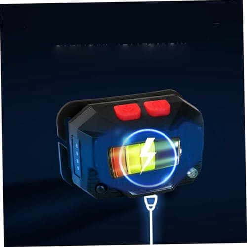 TOYANDONA USB Rechargeable Red Light Night Running Headlamp with Gesture Control and Induction Mode, Lightweight Plastic Mini Lamp for Outdoor Sports, Home Maintenance and Caving — view 3