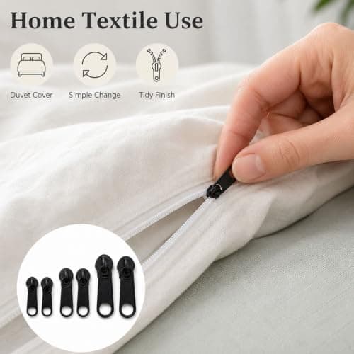 6PCS Zipper Repair Kit Zip Puller Replacement Set 3 Sizes Instant Zippers Rescue Fix for #3#5#8 Zipper Luggage, Backpacks, Jackets, Jeans, Extension & Fixing Black No Tools Needed Multipack — view 5