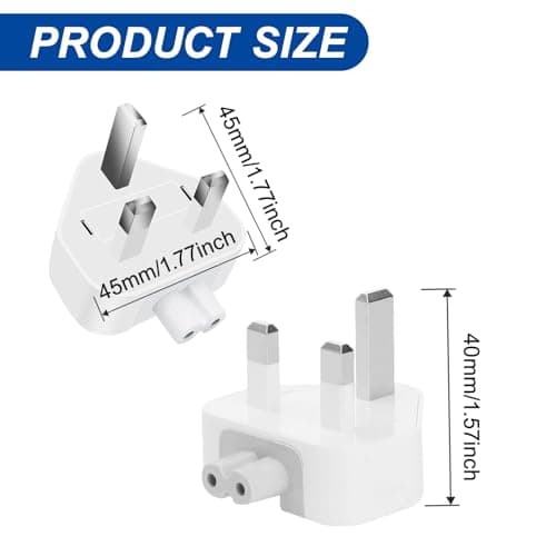 UK 3-Pin AC Power Adapter Wall Plug — view 2