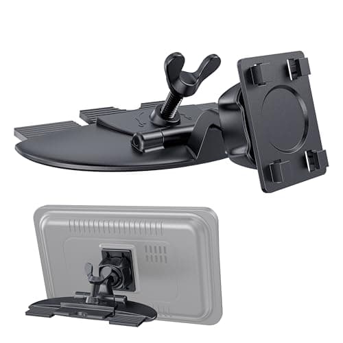 APPS2Car CD Slot Mount for CarPlay Screen, 360° Rotation Tool-Free Installation CarPlay CD Mount Compatible with 7-11 Inch Portable Car Play Screens & GPS Navigation