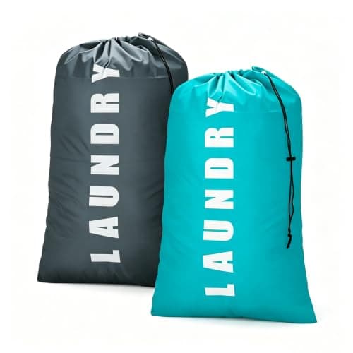 Kaaeiccr Travel Laundry Bags, 2 Pcs Large Drawstring Oxford Storage Pouches