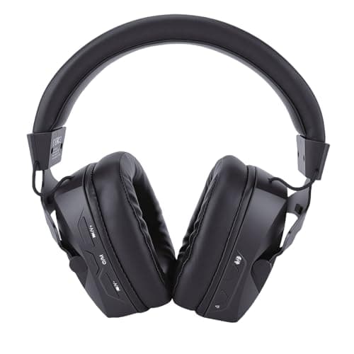 Huairdum Wireless Gaming Headset for PC Laptop Console (Black) — view 4