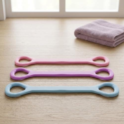 Merzio 3pcs Resistance Bands with Handles, Durable Elastic Exercise Bands for Women and Men, Stretch Bands for Arm Shoulder Back Chest Training, Home Gym Equipment for Pilates Yoga Physical Therapy — view 5