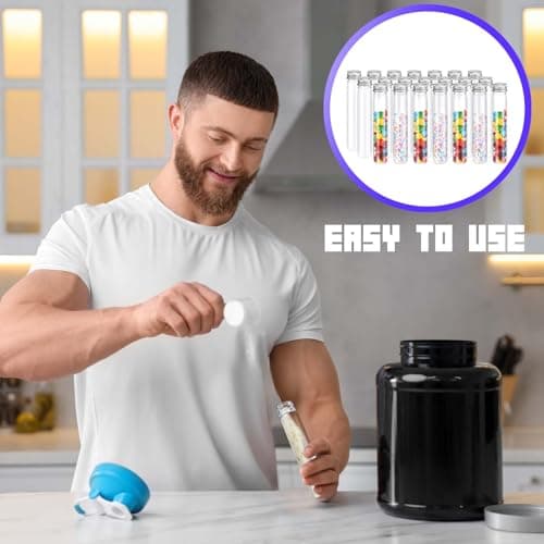 Shinylin 33 Pcs Protein Powder Travel Container Set for Workout Fitness — view 5