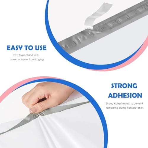 Switory Large Parcel Bags 19x24 Postage Bags White, Strong Waterproof Large Mailing Bag for Postages Strong Self Seal, Poly Mailers Parcel Delivery Bag 100Pcs (48.3x61 cm) — view 4