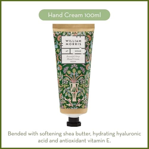 William Morris At Home Hand Cream 100ml and Wash Bag, Moisturiser, Shea Butter, Magnesium, Travel Size, Toiletry, for Cosmetic and Beauty Essentials, Vegan and Cruelty Free, Gift For Her — view 3