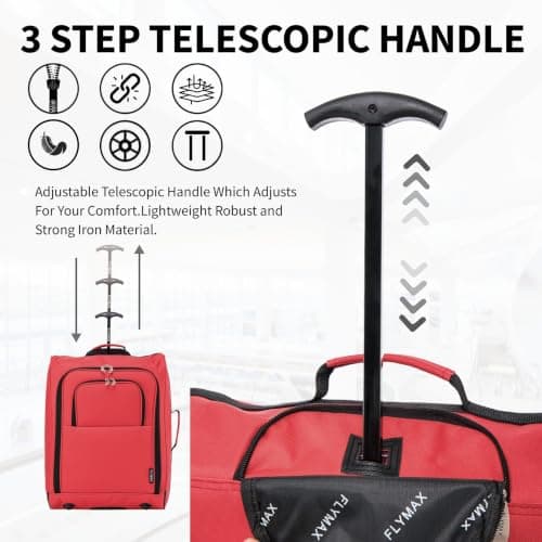 Ryanair 40x30x20 Carry on Suitcase Approved Underseat Cabin Bag Case Lightweight Hand Luggage 1.2g 24L — view 5