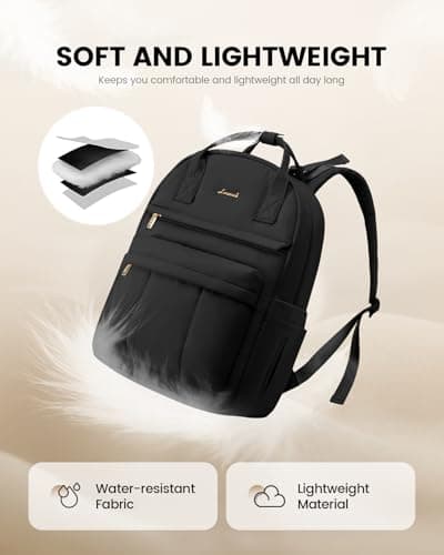 LOVEVOOK Baby Changing Bags, Large Nappy Backpack Lightweight Diaper Bag With Portable Changing Mat & Stroller Straps Maternity Pregnancy Hospital Bag Rucksack for Mom & Dad, Black — view 2