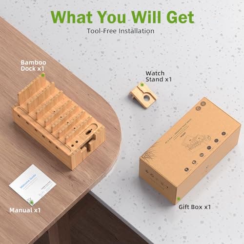 Pezin & Hulin Bamboo Charging Dock for Multi Devices, No Power Charger — view 5