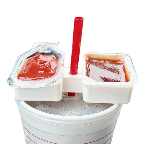 Car Sauce Holder Cup Top Fast Food over the Straw Portable Container