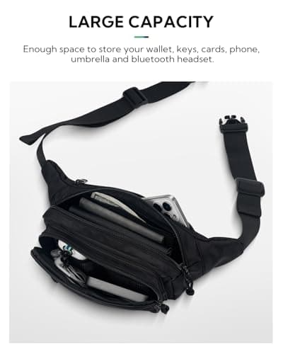 Waterfly Bumbag Large Fanny Pack: Multi-Pockets Bum Bags for Men Women — view 3