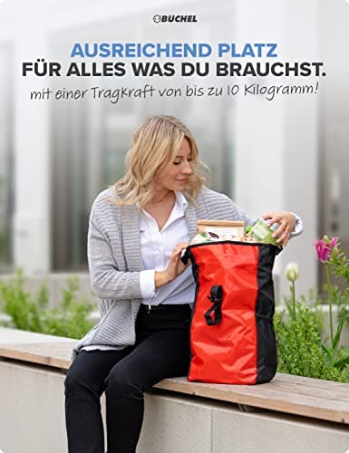 Büchel Unisex Tarpaulin Bicycle Bag, Pannier Rack Bags, Red, One Size EU — view 4