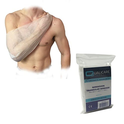 20 X QUALICARE Wholesale First AID Non Woven Durable Disposable Triangular Bandage Shoulder ARM Slings