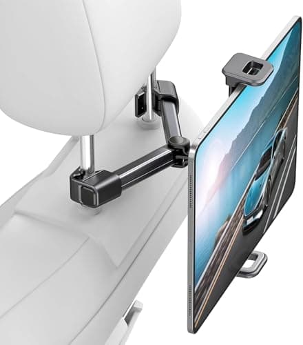 Giftorld Car Headrest Backseat Mount,Phone/Tablet Car Holder,360°Rotation,Solid & Steady,Car Trip Essentials,Adjustable Back Seat Tablet Holder,Compatible for All 5"-10" Tablets,iPad,cellphones,