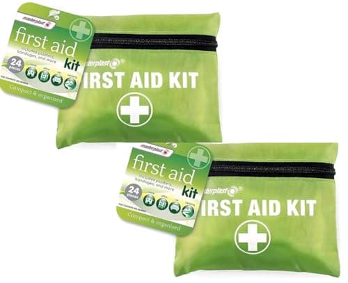 2x24 Piece First Aid Kit Compact Portable Emergency Medical Pouch for Home Office Travel Car Camping Workplace Safety Kit – Bundled by Smart Cutie