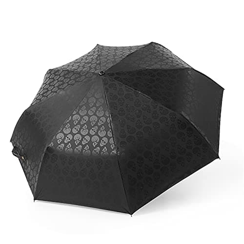 choedii Sun Umbrella UV protection Compact Portable AutomaticParasol Wind Resistant Travel Rain Umbrella For Walking Large Skull Waterproof Folding Umbrella 12.6" 0.89 Lbs (Skull Gold) — view 6