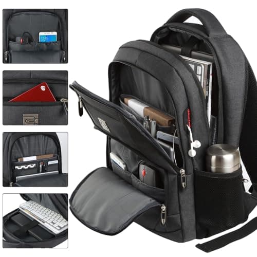 marcello 20 Inch Laptop Backpack for Men, Water Resistant Travel Rucksack — view 2