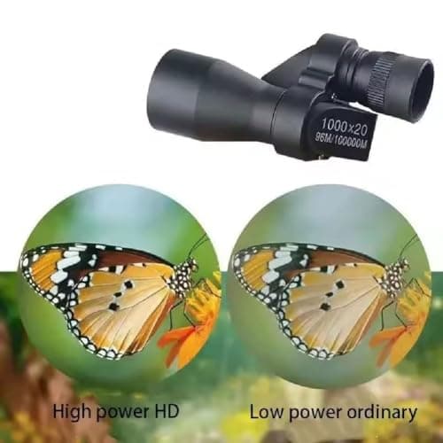 1000x20 Mini Pocket Binoculars with Smartphone Clip, Compact Monocular Telescope Set, Portable Handheld for Adults Stargazing Camping Hiking Travel (C) — view 4