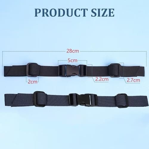 WOLMIK 2 Pair Adjustable Backpack Chest Strap, Quick Release Backpack Sternum Strap Chest Belt, Non-Slip Backpack Strap for School Backpack Outside Travel — view 2