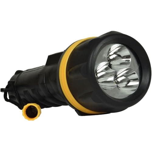 Mercury Heavy Duty LED Rubber Torch Durable Handheld Torch with Wide-Angle LEDs, Anti-Roll Grip, Splash Resistant, Portable and Ideal for Camping, Outdoor, Work and Emergencies 2 x D Batteries — view 5