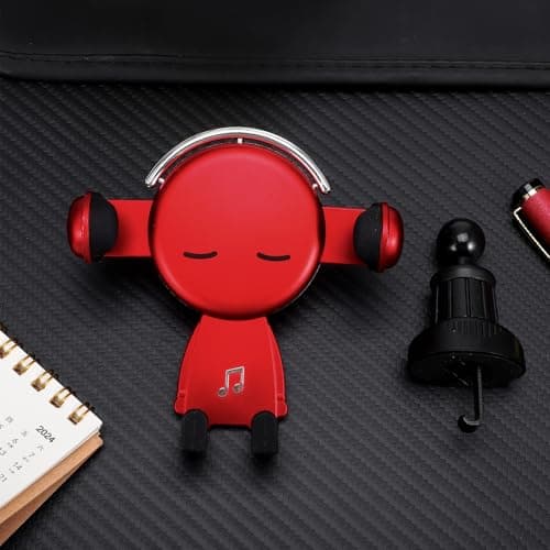 MOLUCKFU Character Car Phone Holder Red ABS Air Vent Navigation — view 6