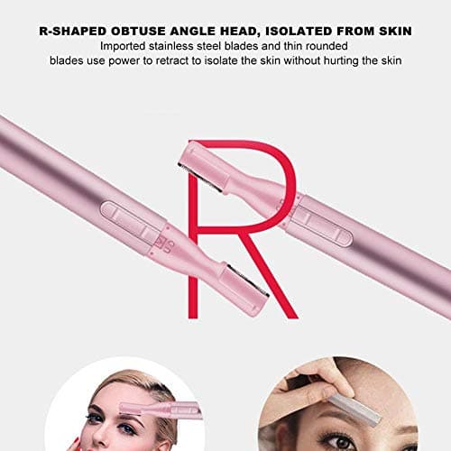Cordless USB-Rechargeable Electric Eyebrow Trimmer for Women & Men – Painless Wet/Dry Facial Hair Remover with Cutting Head Portable Brows Upper Lip — view 2