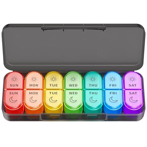 Windtrace Pill Boxes 7 Day 2 Times a Day, Large Weekly Pill Organiser
