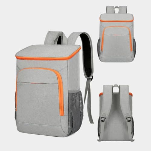Insulated Backpack Cooler with Reflective Strip Waterproof — view 6