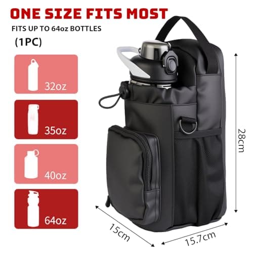 ZenithAura Magnetic Gym Bag for Women and Men, 64 OZ Water Bottle Holder with Phone Pockets and Shoulder Strap, Sports Bag, Magnetic Bag Gym for Sports, Work, Travel, Fit — view 2