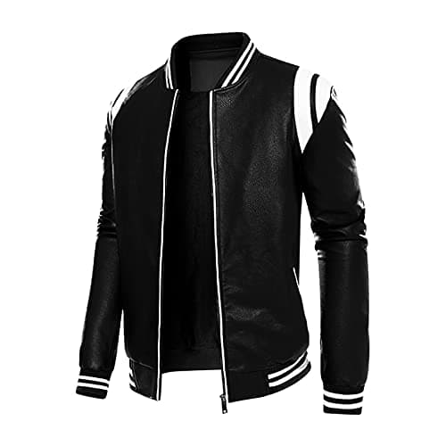 Leather Jacket Men's Genuine Leather Vintage - Outdoor Jacket Men's Waterproof Winter - Sports Jacket Without Hood Leisure Jacket Modern Long Sleeve Leather Jackets With Stand-Up Collar Softshell