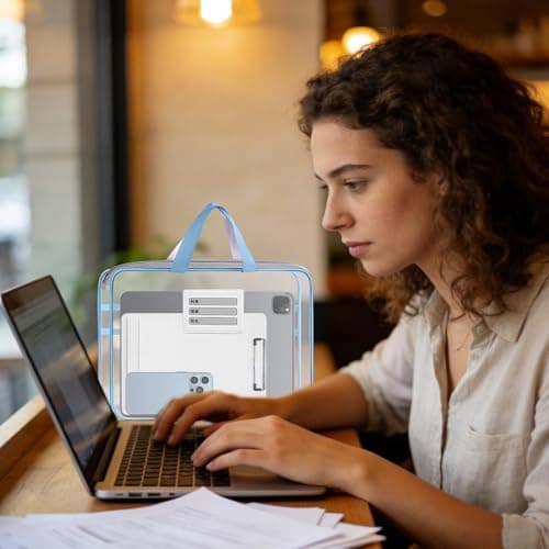 Important Document Organizer Zipper Mesh Storage with Handle — view 2