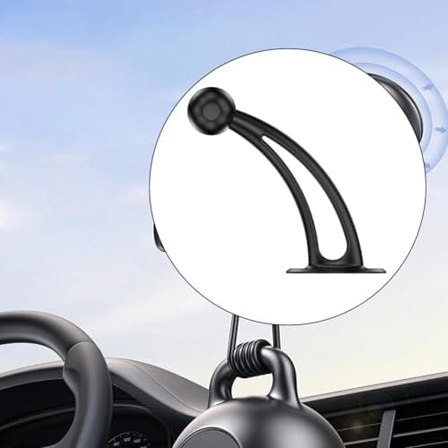 Rotating Dashboard Phone Holder 17mm Self Adhesive Car Mount with Ball Head Compatible with All Smartphones and Navigation Easy Installation Adhesive Car Phone Holder — view 6