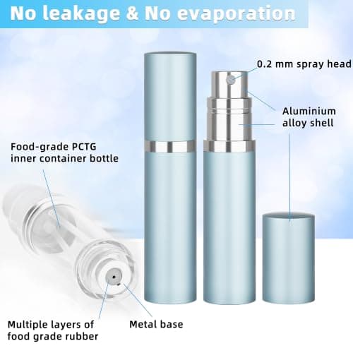 2-Pack 5ml Perfume Atomiser Bottles Refillable Travel, Perfume Spray Bottle — view 3