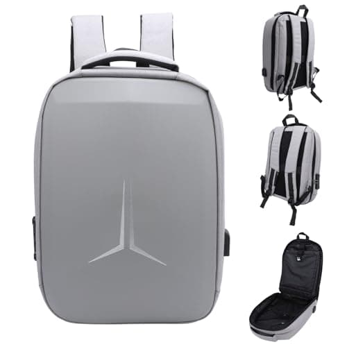 LICAEVEY Travel Bag for Water Proof Anti Theft Backpack, Dish Router Cables Accessories Storage with USB Charging Port and Lock(Gray)