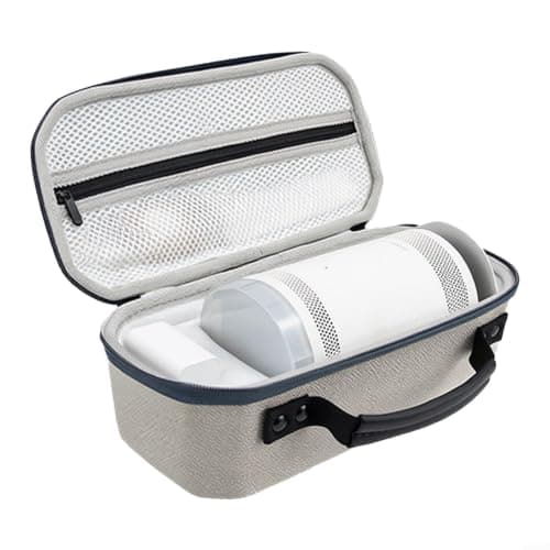 Hard EVA Case for Samsung Freestyle Projector 27.5cm Shockproof Compact Travel Case for Samsung Freestyle 2nd Gen Grey Lightweight Shockproof Hard Shell Case for Freestyle Projector with Mesh Pocket — view 3