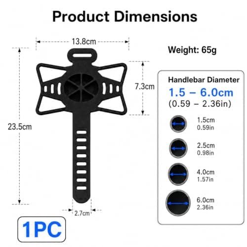 Gainsten Universal Bike Phone Holder Silicone Bicycle Phone Mount — view 3