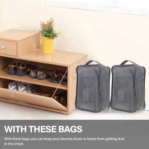 Shoes Sorting Bag 3pcs Polyester Zippered Storage for Travel — view 4