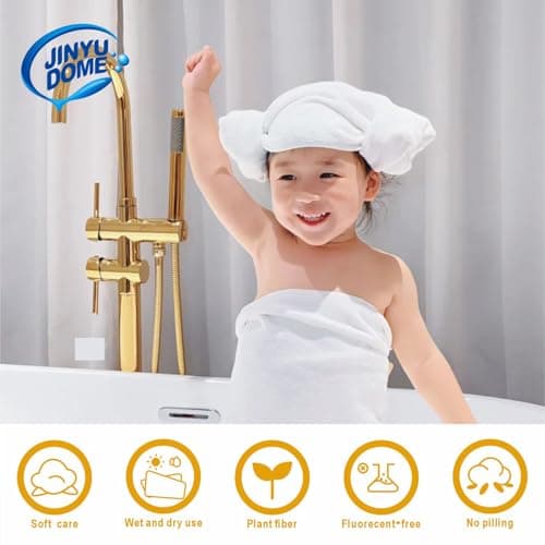 JINYUDOME Disposable Bath Towel, Big Shower Towels, Portable Package for Travel,Hotel, Trip, Camping Use. Soft and Large Luxury Body Towels, 27.5 x 55 inch, White (5) — view 3