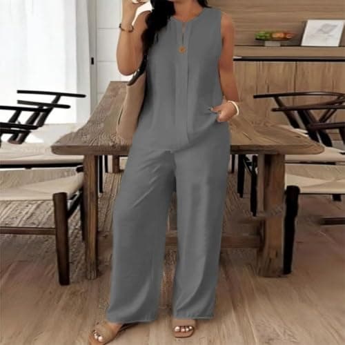MoSundi Women's Polyester Tracksuit Set Wide Leg Pants Loose Fit(White XXL) — view 5