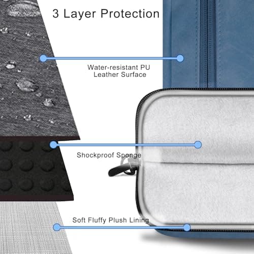 Alfheim 15-15.6 Inch Waterproof PU Leather Laptop Bag — view 6