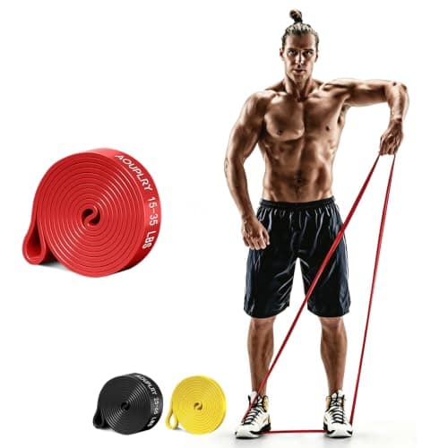 Resistance Bands Set, Exercise Band with Door Anchor for Men & Women,Red