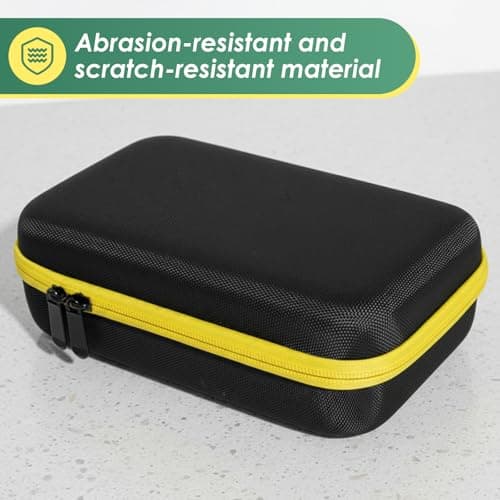 Gralara Hard Carrying Case for Car Jump Starter - EVA Protective Storage Bag with Handle, Shockproof Portable Organizer for Emergency Kit, Electronics (Case Only), Yellow Zipper — view 2