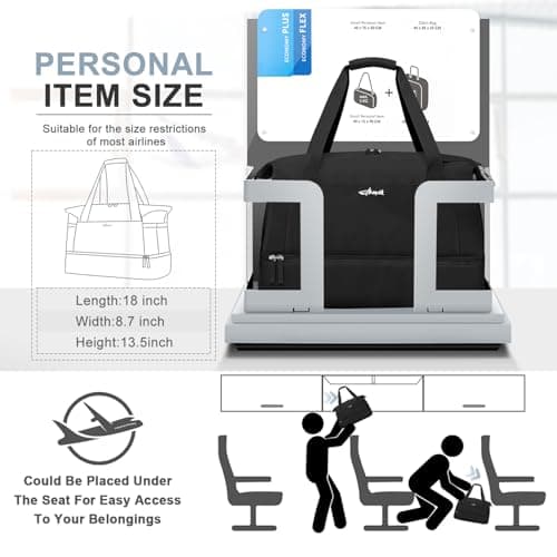 ETRONIK Gym Bag Womens, Travel Bag, Easyjet Cabin Bag 45x36x20 Underseat — view 2